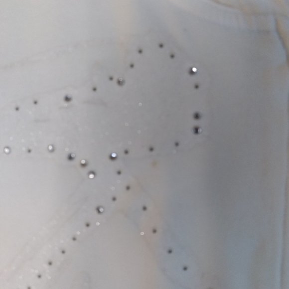 Glam & Fame Boho Flowy Sheer Cream Floral Blouse Size Small - Picture 6 of 8